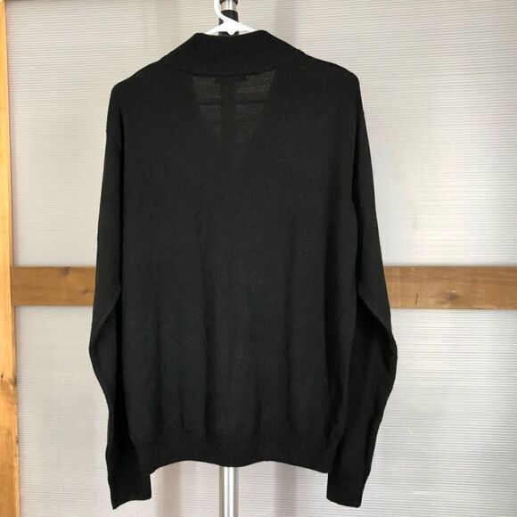 Isaac MIZRAHI Black 1/2 Zip Long Sleeve Sweater Sz M - Picture 7 of 9